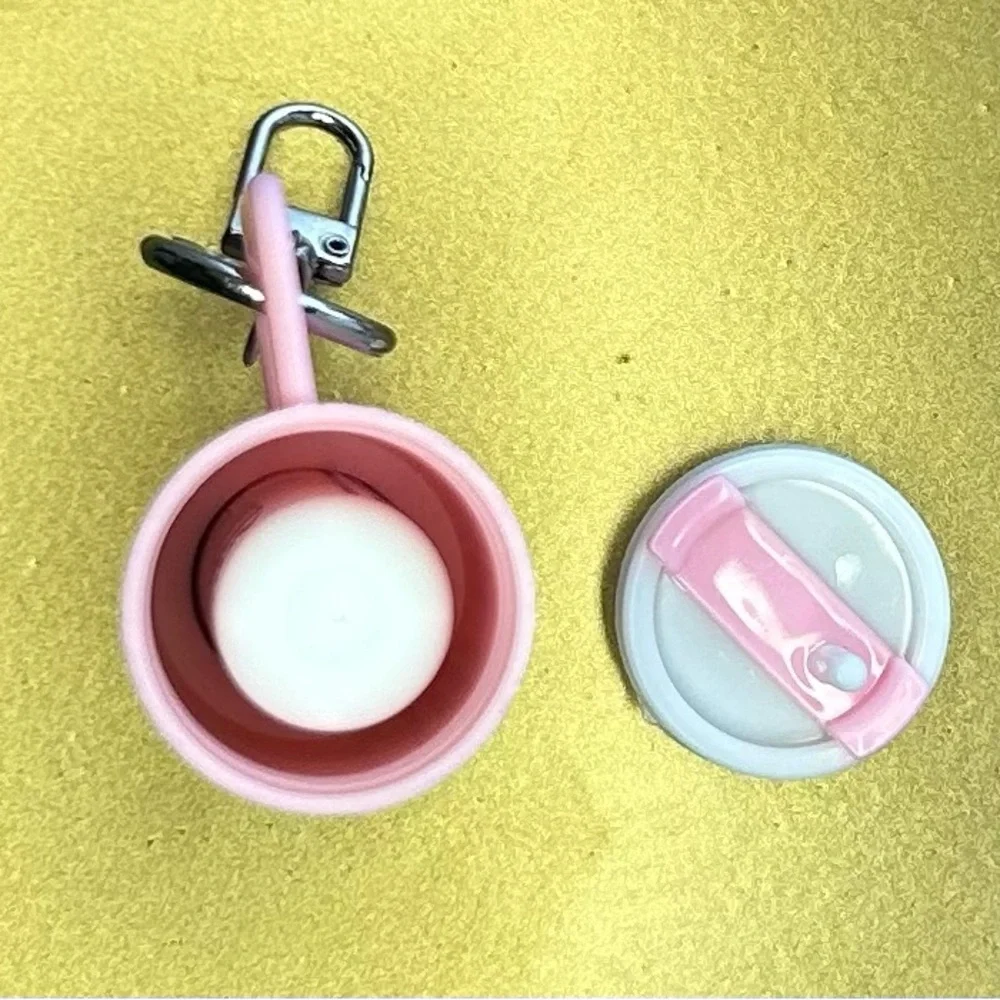 Mini Keychain Tumblers Lip Balm Holders Backpacks Bottles Purse Bag Charm Preppy